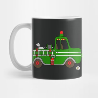 Green Fire Truck Mug